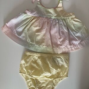 2 For $15 Pastel Baby tie dye Dress and Bloomers Set
